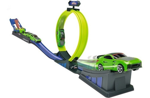 Imagen 5 de 6 de Pista Majorette Loop Klikcarz Mas 5 Autos Hot Wheels