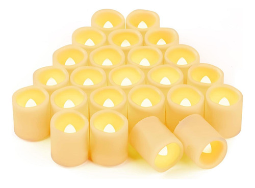 Idea De Velas 24 Luces De Té Led Parpadeantes Con Alimentaci