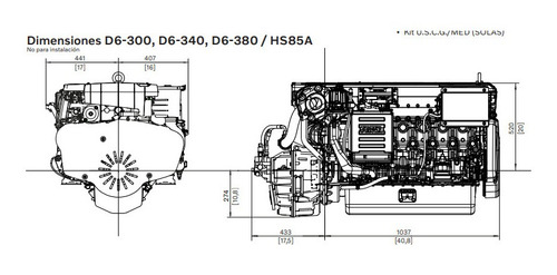 Motor Diesel Volvo Penta D6 480hp + Reversor P/ Barco Lancha