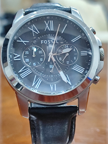 Reloj Fossil Grant Caballero Fs4812 Negro Plateado Negro (Usado)