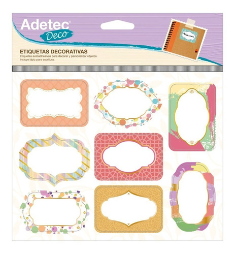 Etiquetas Decorativas Diseños Adetec