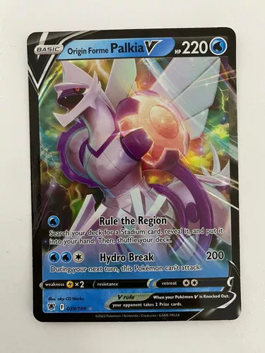 Card Pokémon Palkia Forma Origem V Original Inglês Raro