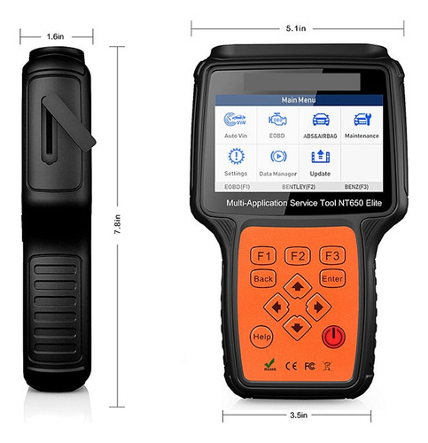 Escáner Automotriz Obd2 Epb Brt Dpf 26+ Reset Srs