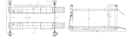 Elevador De 4 Columnas Telme 4500kg