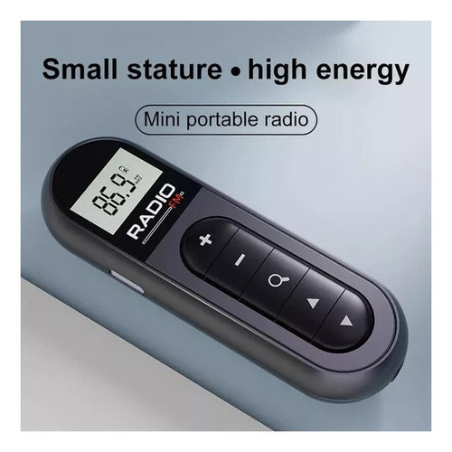 Mini Fm Radio De Bolsillo 76-108 Mhz, Recargable, Solapa