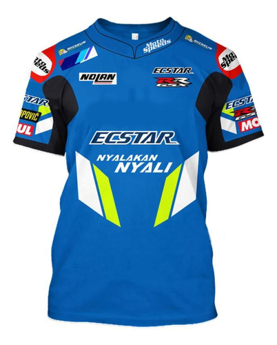 Camiseta De Manga Corta Con Estampado 3d Suzuki Racing Team