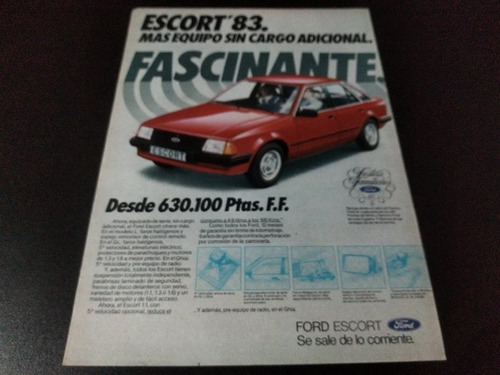 (pa543) Publicidad Clipping Ford Escort * 1983
