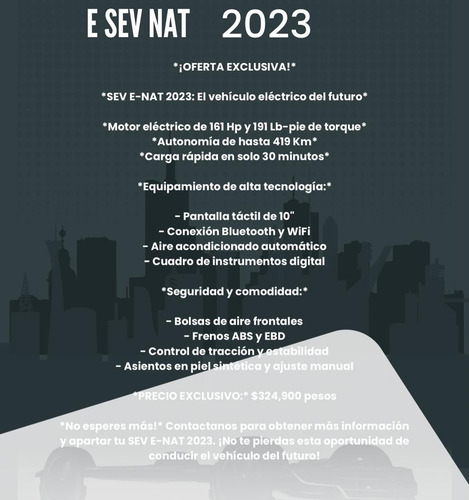 Sev E-nat 2023: Vehículo Eléctrico