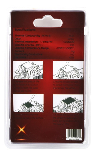 Dissipador de calor de pasta térmica Thermalright Tfx 2g 14,3 W/mK