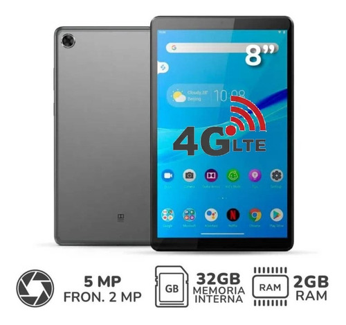 Imagen 2 de 4 de Tablet Lenovo Tab M8 8' Ips 2g 32gb 5mp Chip Llamadas Metal