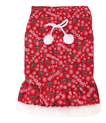 Ropa De Perro Para Invierno Y Navidad, Bonita Falda Roja Par