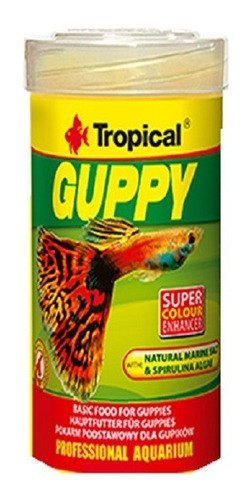Alimento Guppy Escamas P/alevines Guppy 20 G Tropical