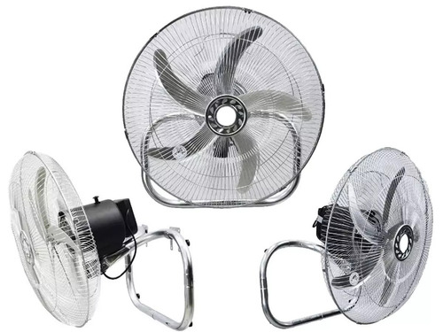 Ventilador 3 en 1 Winco W118 negro con 5 palas color gris de aluminio, 18" de diámetro 220 V