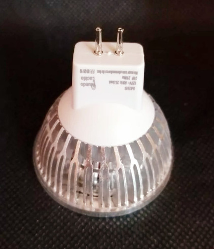 10 Focos Dicroico Led 3w=30watts Entrada Mr16 3500k Cálida