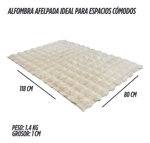 Alfombra Afelpada 118x80 Cm Tapete Suave Para Sala Y Cuarto Rosa