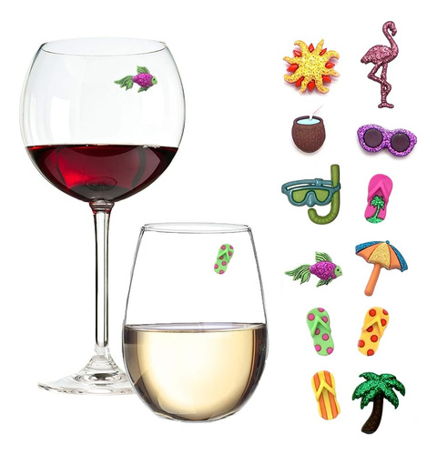 Summer Beach Y Sea Nautica Magnetic Wine Glass Charms O Coc