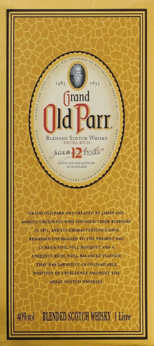 Whisky Old Parr 12 Años (litro) 100% Original