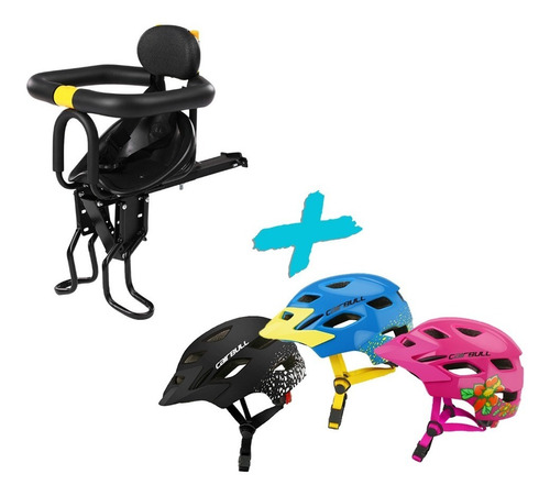 Silla Bicicleta Niño + Casco Cairbull Niño Variedad Colores