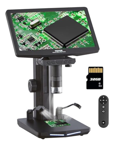 Microscopio Digital Lcd Hdmi Vevor De 10,1  Para Adultos, Mi