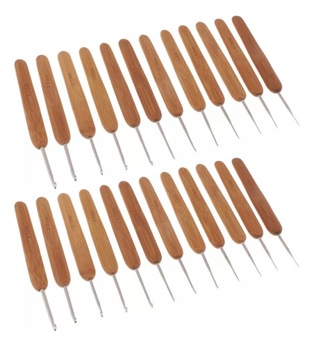 Juego De 24 Ganchos De Bambú Para Rastas, Rastas,l