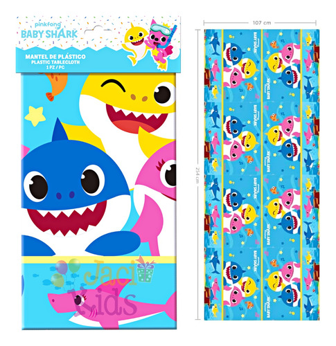Mantel Decorativo Baby Shark Artículo Fiesta Bsk0h1