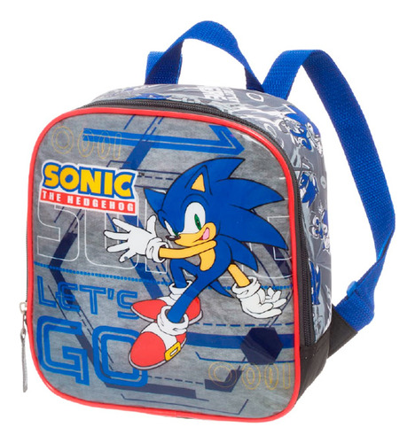 Lancheira Sonic Let's Go Cinza Unstopable Infantil - Pacific