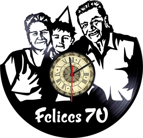 Reloj Personalizado Vinyl Clock Fotografía Edición Madres