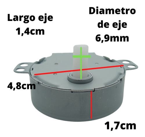 Imagen 3 de 4 de Motor Gira Plato De 220v 5/6rpm