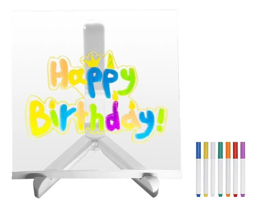 Transparente Colorido Llevó Cuaderno De Notas Con Luz