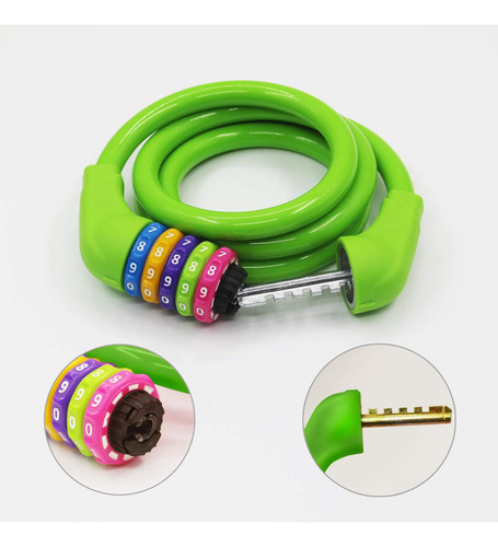 Cable De Bloqueo Idealux Para Bicicleta, 1,2 M, Cable Reajus