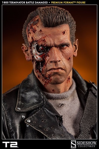 Terminator 2 T-800 Battle Damaged - Premium Format Statue