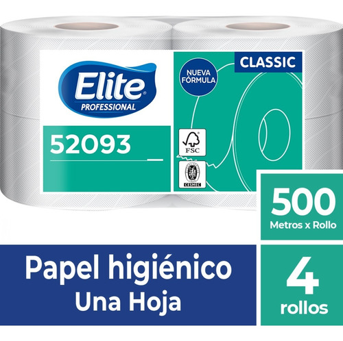 Papel Higienico Industrial Elite 4 Rollos Por 500 Metros