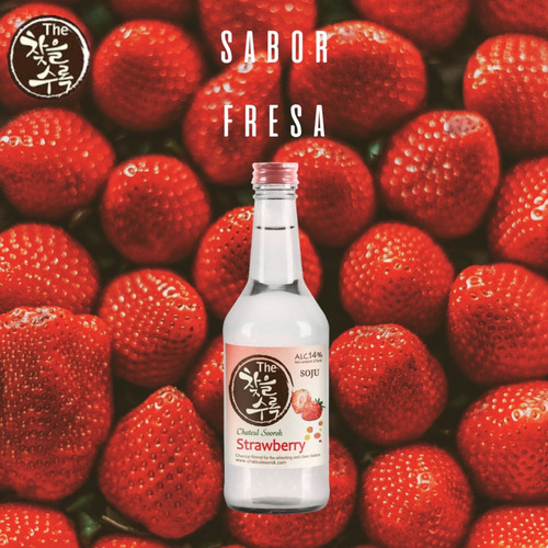 Soju Strawberry Bebida De Corea De Fresa 20 Botellas 375ml