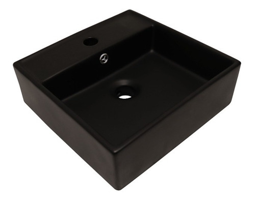 Lavabo Ovalin Cuadrado Negro Matte Acabado Anti-rayaduras Acabado Mate