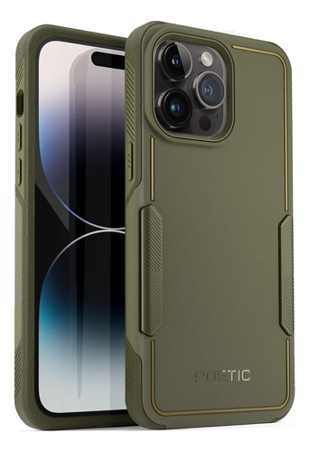 Funda Para iPhone 14 Pro Verde Militar Resistente A Impactos