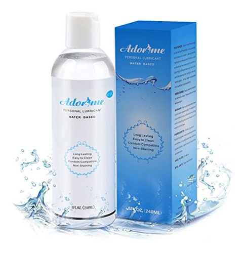 Lubricante Personal Íntimo A Base De Agua De 8.1 fl Oz Para