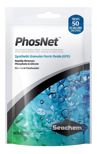 Seachem Phosnet Removedor De Fosfato E Silicato -50g