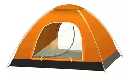 Barraca De Acampamento Camping Automática Pop Up 4 Pessoas Cor Laranja