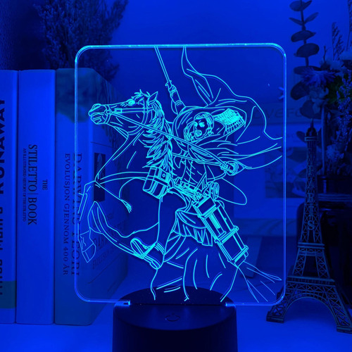 Anime Attack On Titan 3d Lámpara Erwin Smith Luz Decoración