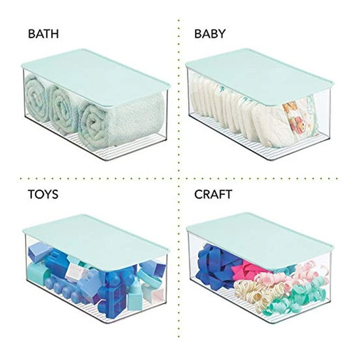 Caja De Almacenamiento Apilable De Plástico Para El Baño