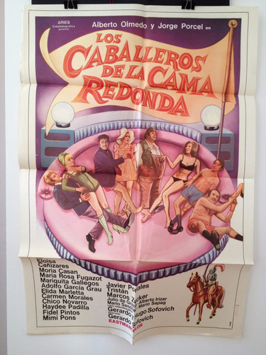 Afiche Cine - Original - Los Caballeros De La Cama Redonda