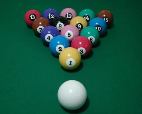 Jogo de Bolas de Bilhar Snooker Hyper com 15 Bolas Númeradas + 1 Branca -  54 mm