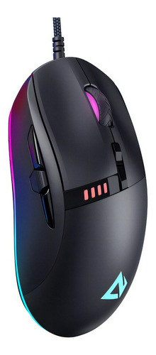 Aukey Mouse Gamer Gm-f4 Rgb Con Iluminación 8 Botones Color Negro