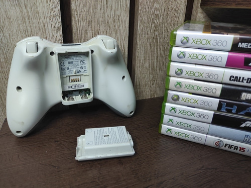 Controle Sem Fio Xbox 360 Branco Original - Microsoft White (Usado)