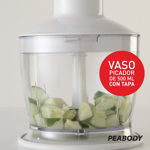 Imagen 7 de 10 de Licuadora De Mano Procesadora Mixer 800w Peabody Pe-lm327
