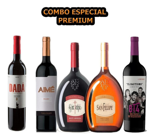 Vinos Blend Promocion Combo X5 San Felipe Aime Dada Bautismo