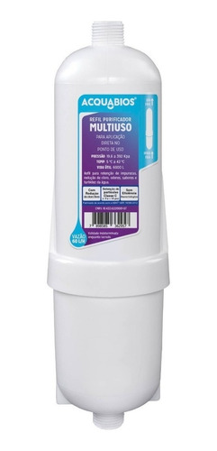 Refil Filtro Purificador Multiuso Para Ponto De Uso Bancada