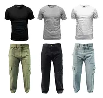 Comprar Combo Ropa 3 Remeras Lisas + 3 Jogger Cargo Mom Rigido 