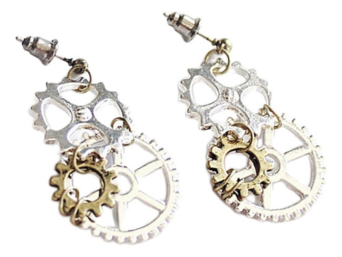 Steampunk Pendientes Retro Mecánico Oreja Joyas