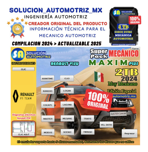 Pack Mecánico Maxim 2tb Software Diagramas Eléctricos Autos